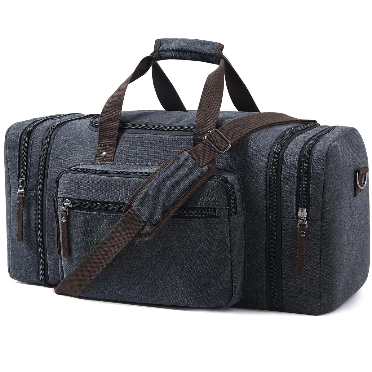 EKOROMIER 70L Bolsa de Viaje Grande de Lona para Hombre – Bolsa Weekend Expandible – Bolsa Extra Espaciosa para Vacaciones, Gimnasio y Viajes Largos