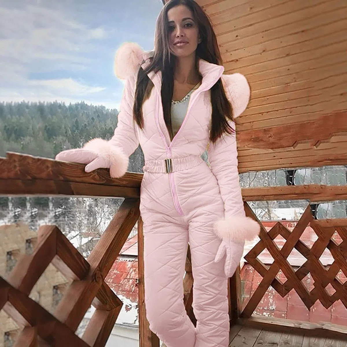SHOBDW Traje de esquí para Mujer, Traje de Nieve cálido de Invierno para Mujer Pantalones Deportivos al Aire Libre Traje de esquí Mono Impermeable Barato Invierno Liquidación Venta