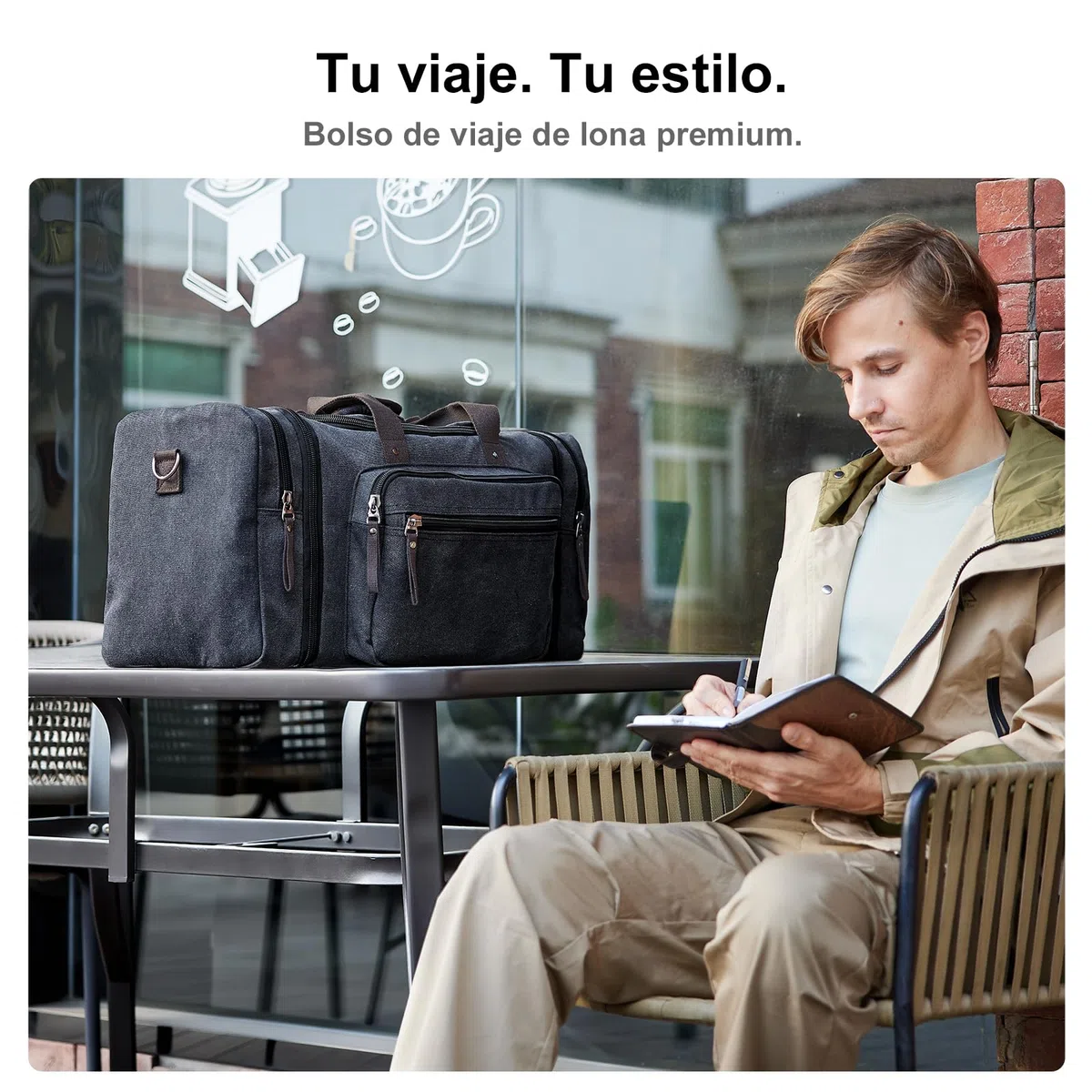 EKOROMIER 70L Bolsa de Viaje Grande de Lona para Hombre – Bolsa Weekend Expandible – Bolsa Extra Espaciosa para Vacaciones, Gimnasio y Viajes Largos