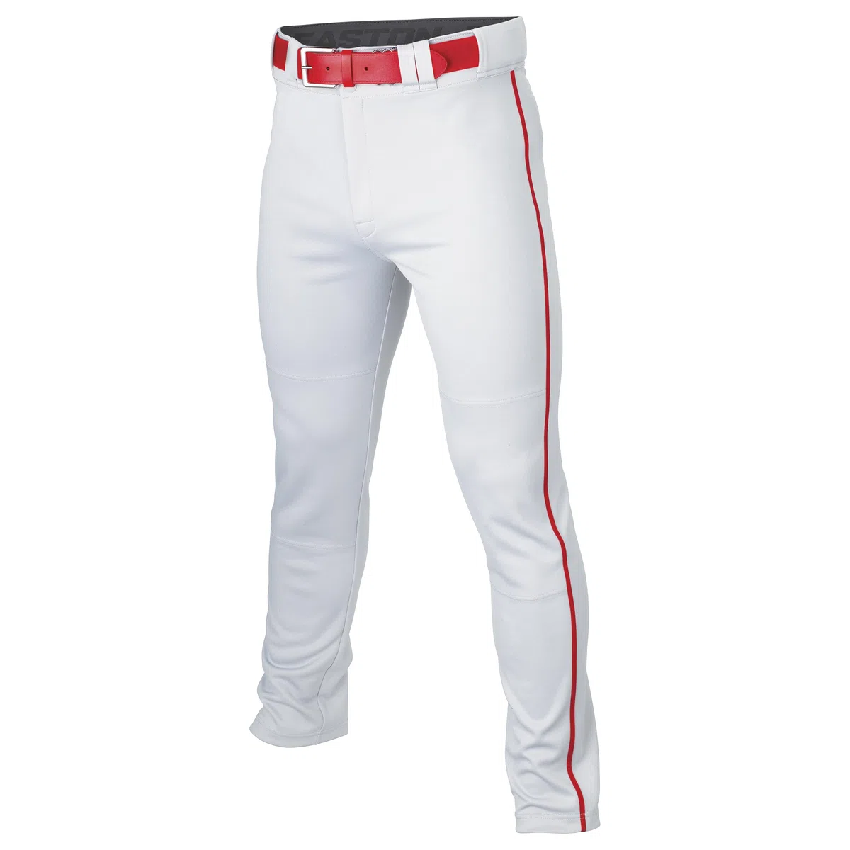 Easton Rival+ Baseball Pants | Full Length Semi-Relaxed Fit | Adult Sizes | Piped | Multiple Colors Pantalones de béisbol, Blanco y Rojo, L para Hombre