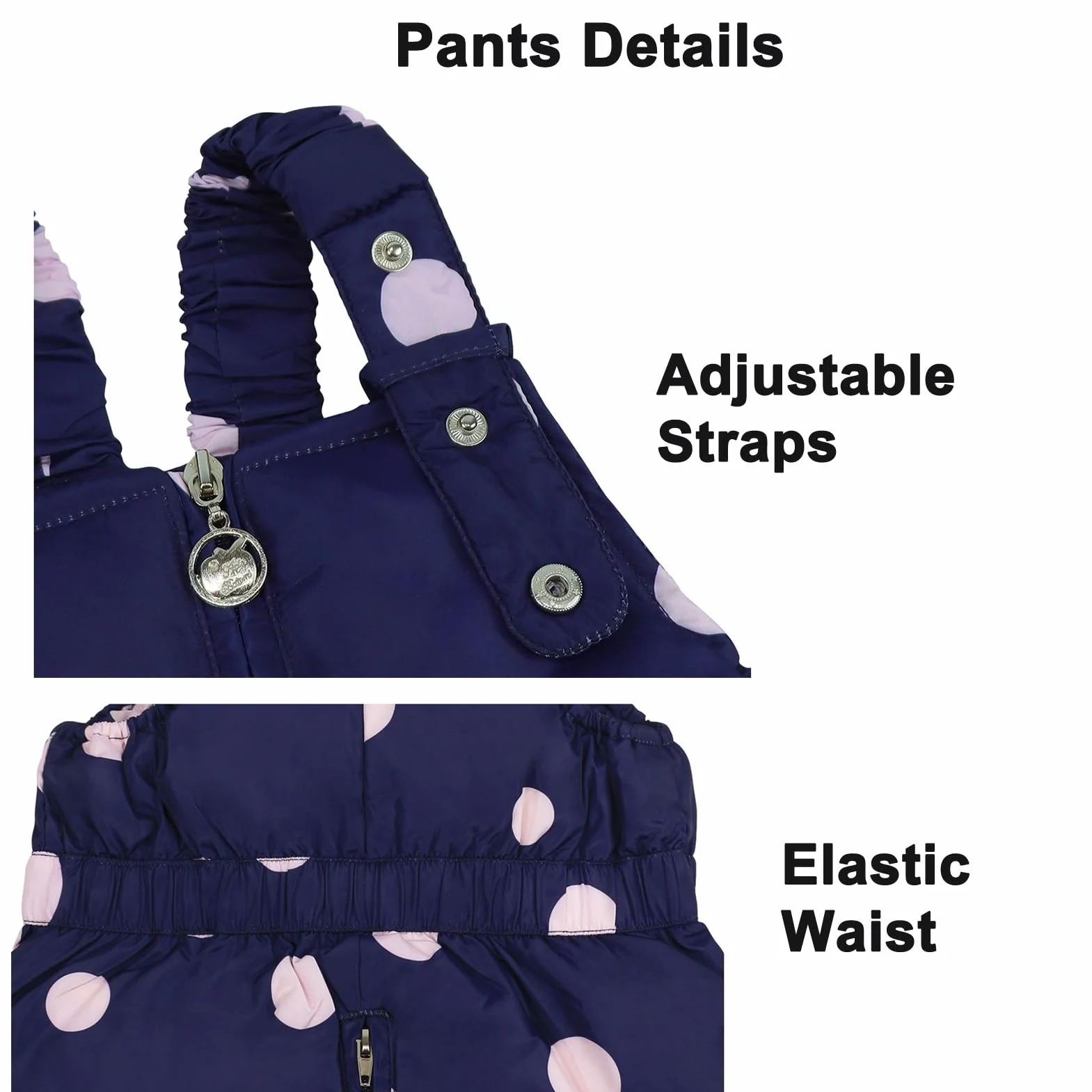 2 Piezas Traje de Nieve para Niños Chaqueta de Plumón con Capucha Abrigo + Pantalones de Nieve Conjunto de Esquí para Niña 18-24 Meses Azul