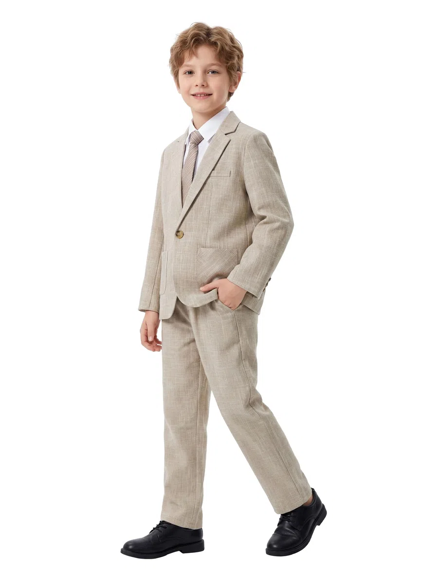 LOLANTA Conjunto de Traje de 2 Piezas para niños, Conjunto de Blazer y pantalón para niños, Ropa de Ocio o Vestido de Fiesta de Boda, 3-13 años