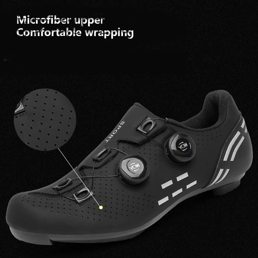 Mateju Zapatilla de Ciclismo Hombre Mujer, Zapatillas Ciclismo Carretera Exterior Compatibles con SPD-SL Lock System, Unisex Adulto Ciclismo Bicicleta Estatica Spinning