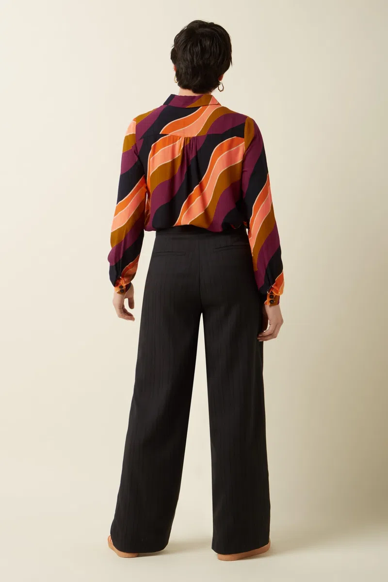 King Louie Blusa para mujer con estampado gráfico Masie Blouse Razzle