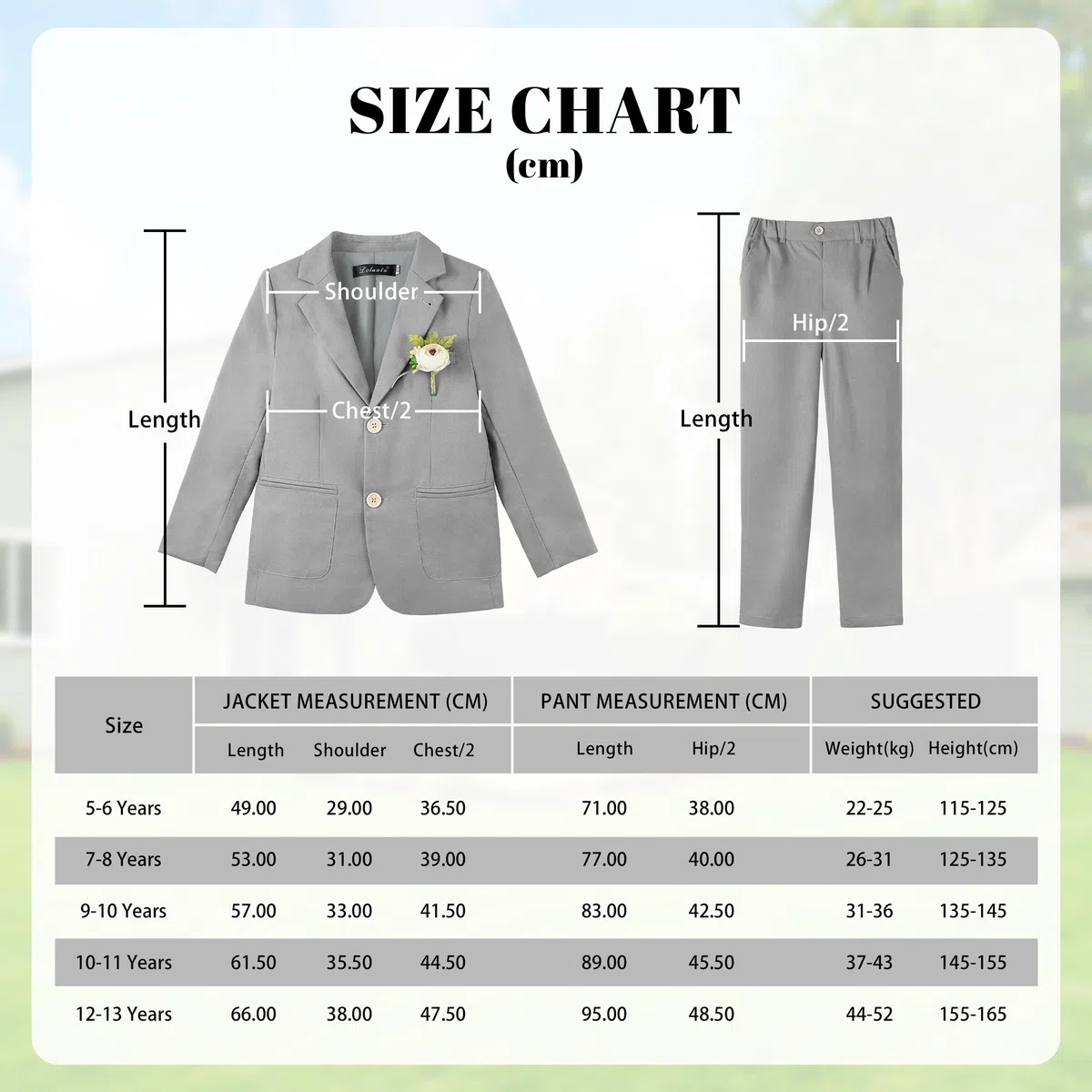 LOLANTA 2PCS Traje de Lino Boda Niño, Conjunto de Blazer y Pantalón Lino para PAJE Niños, Ropa de Bautizo Ceremonia Fiesta, Chaqueta+Pantalón
