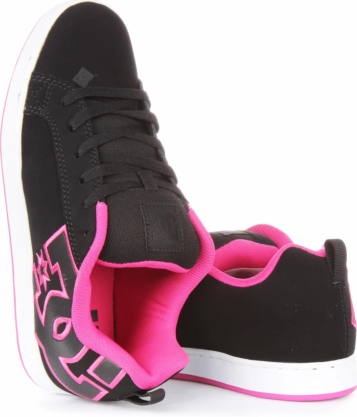 DC Shoes Court Graffik Zapatos de Skate, Mujer, Multicolor (Black/Pink Stencil), 40 EU