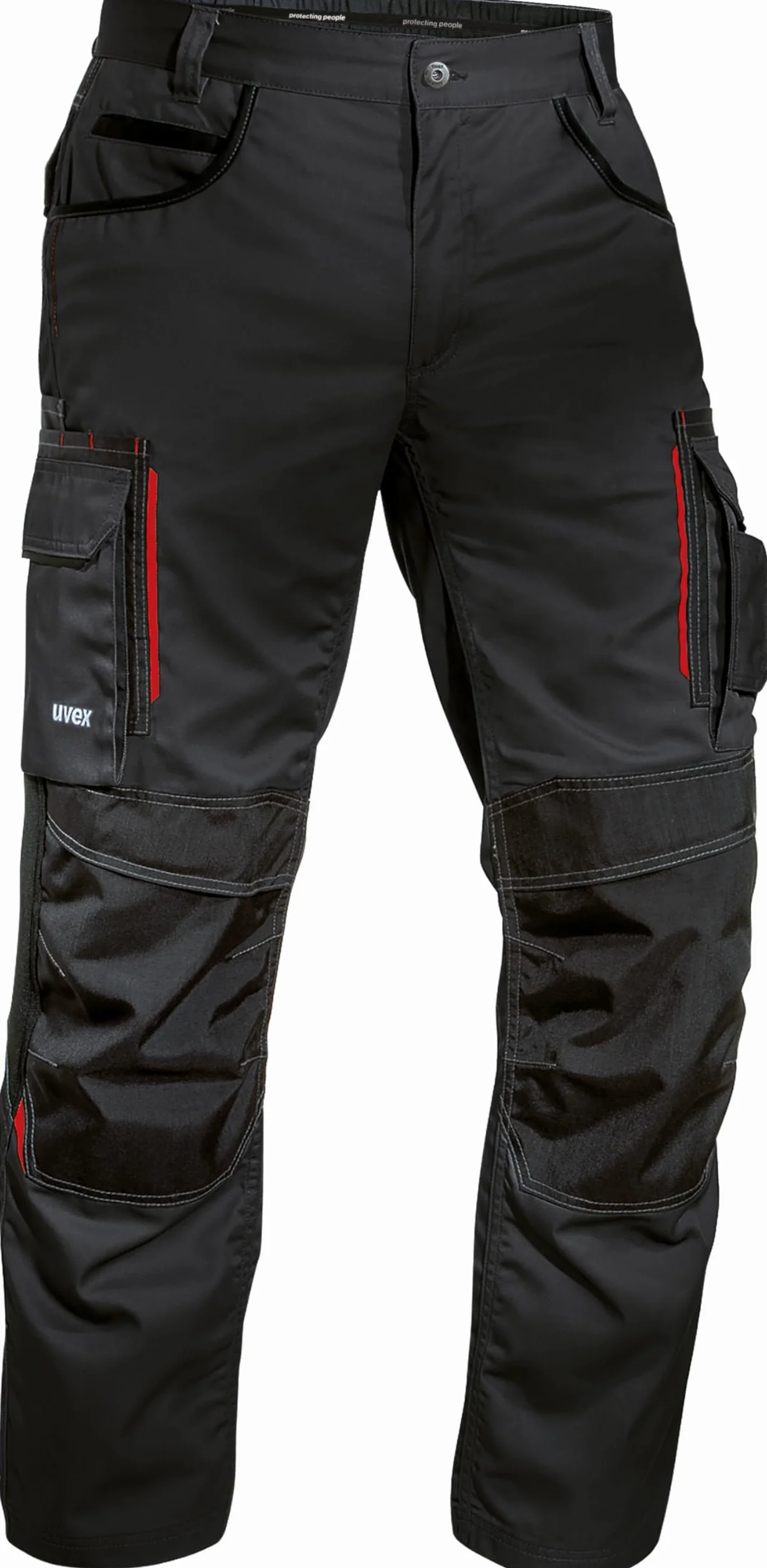 Uvex Tune-up 8909 Pantalon de Trabajo para Hombre - Pantalones Cargo para Trabajar de Algodón y de Cordura - Multibolsillos - Bolsillo de Las Rodilleras - Color Gris, Negro, Azul, Verde, Blanco