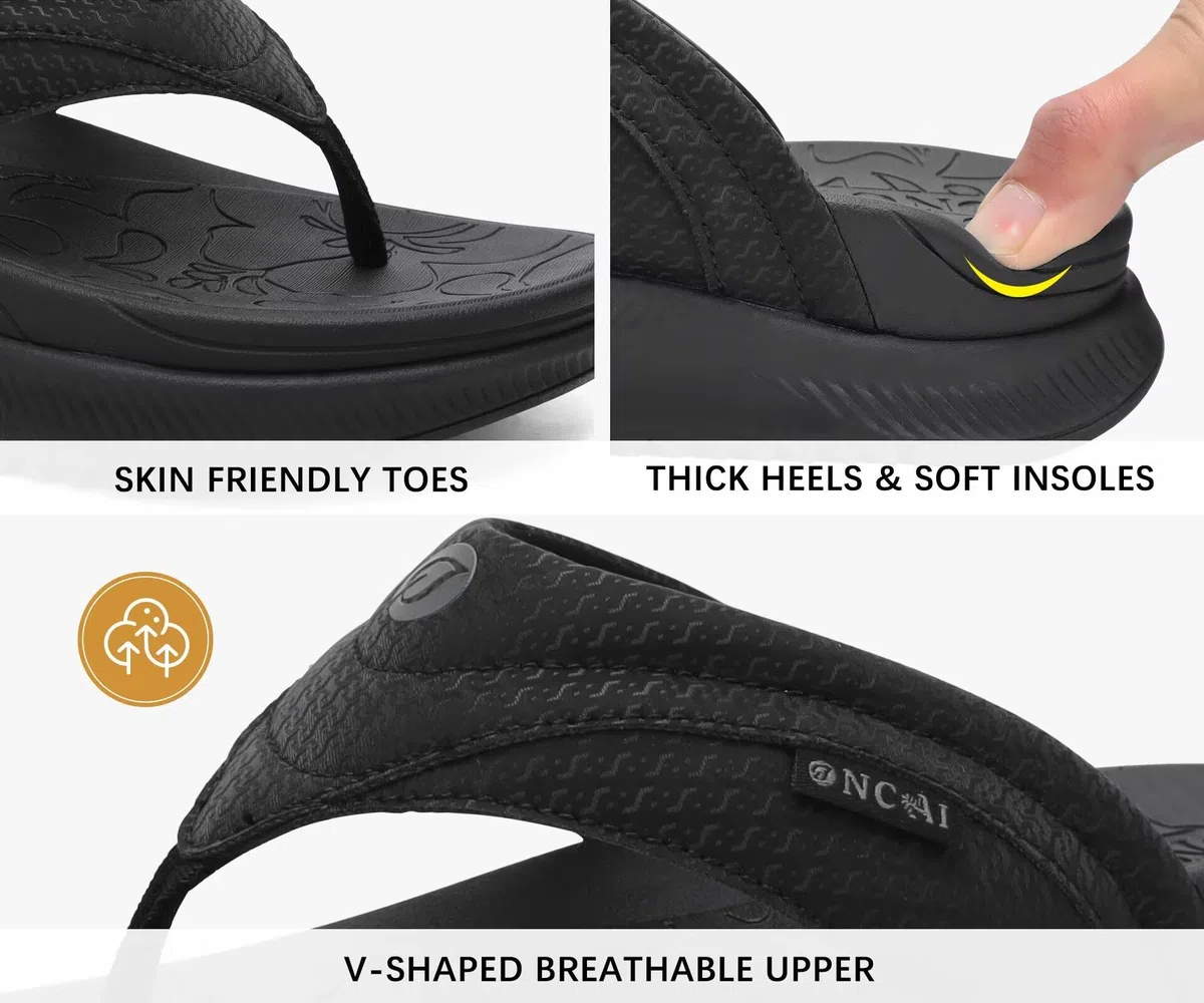 ONCAI Ortopédicas Sandalias de dedo para mujer con Soporte para la Arco Chanclas Sandalias de Cómodas para Mujeres Talla 36-43