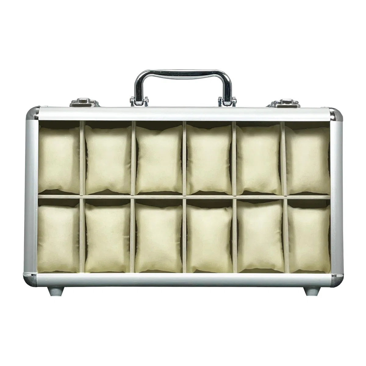 MR Maestro Relojero - Vitrina para Guardar 24 Relojes | Aluminio Resistente | 2 Bandejas Desmontables | Ideal para Organización de Joyas y Relojes, muy Practico, Estupendo para regalo