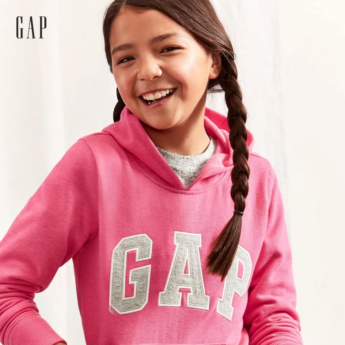 GAP Sudadera con capucha y logotipo para niña bebé
